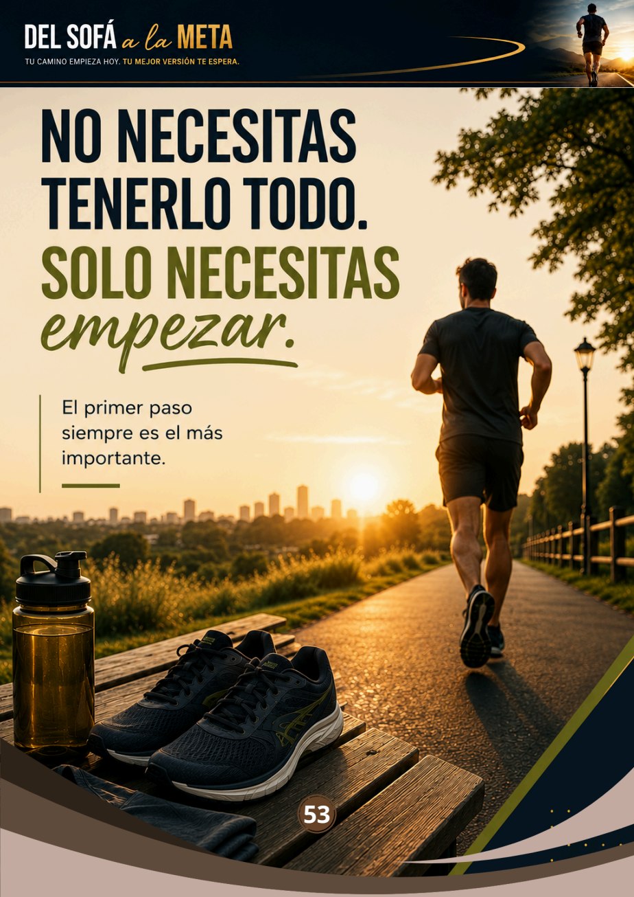 Página motivacional: No necesitas tenerlo todo, solo necesitas empezar