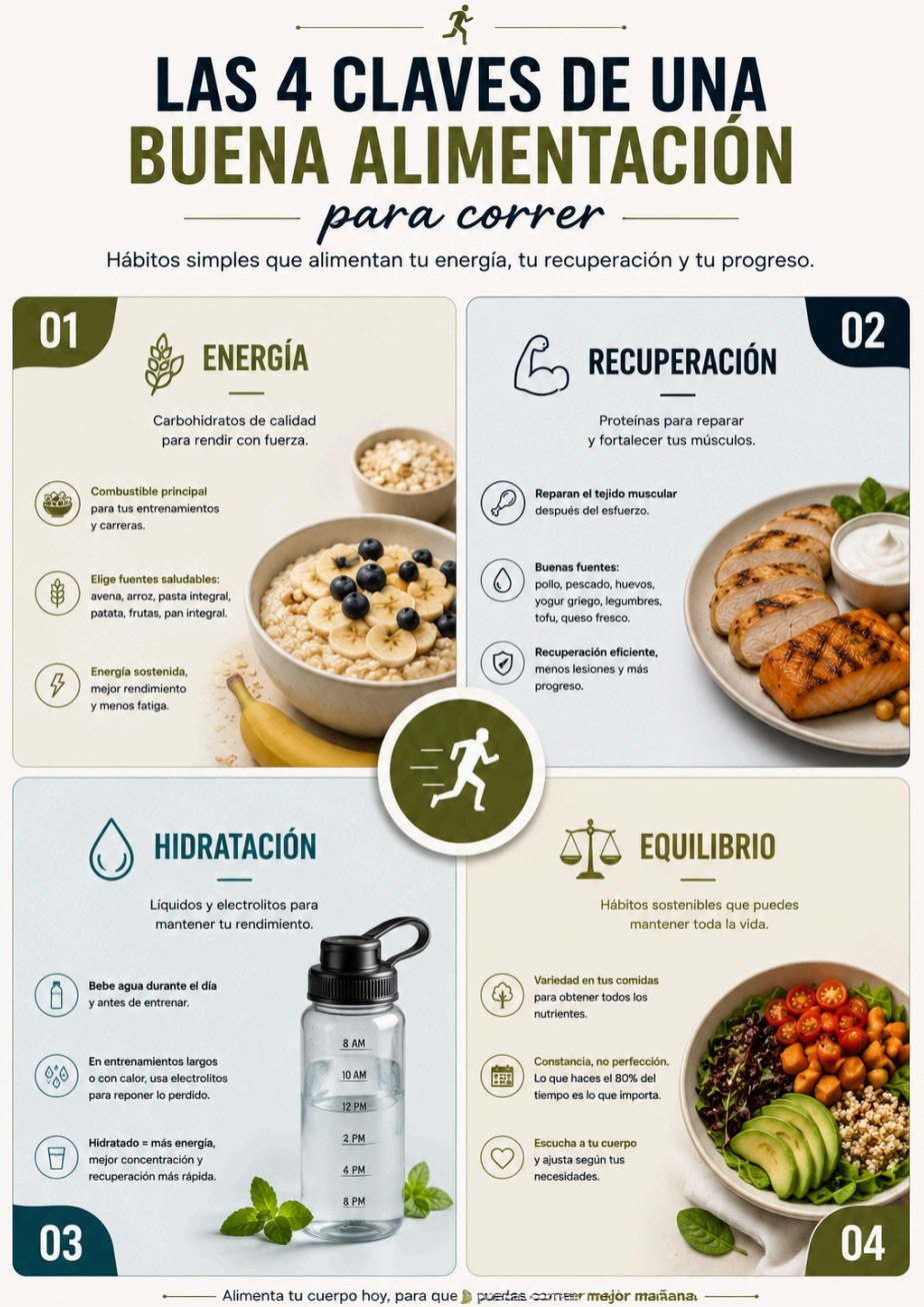 Infografía con las claves de una buena alimentación